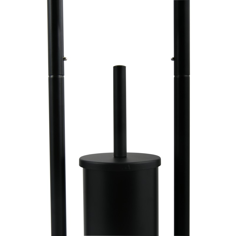Portarrollos con escobillero  Acero Negro Combinado ABBY MSV