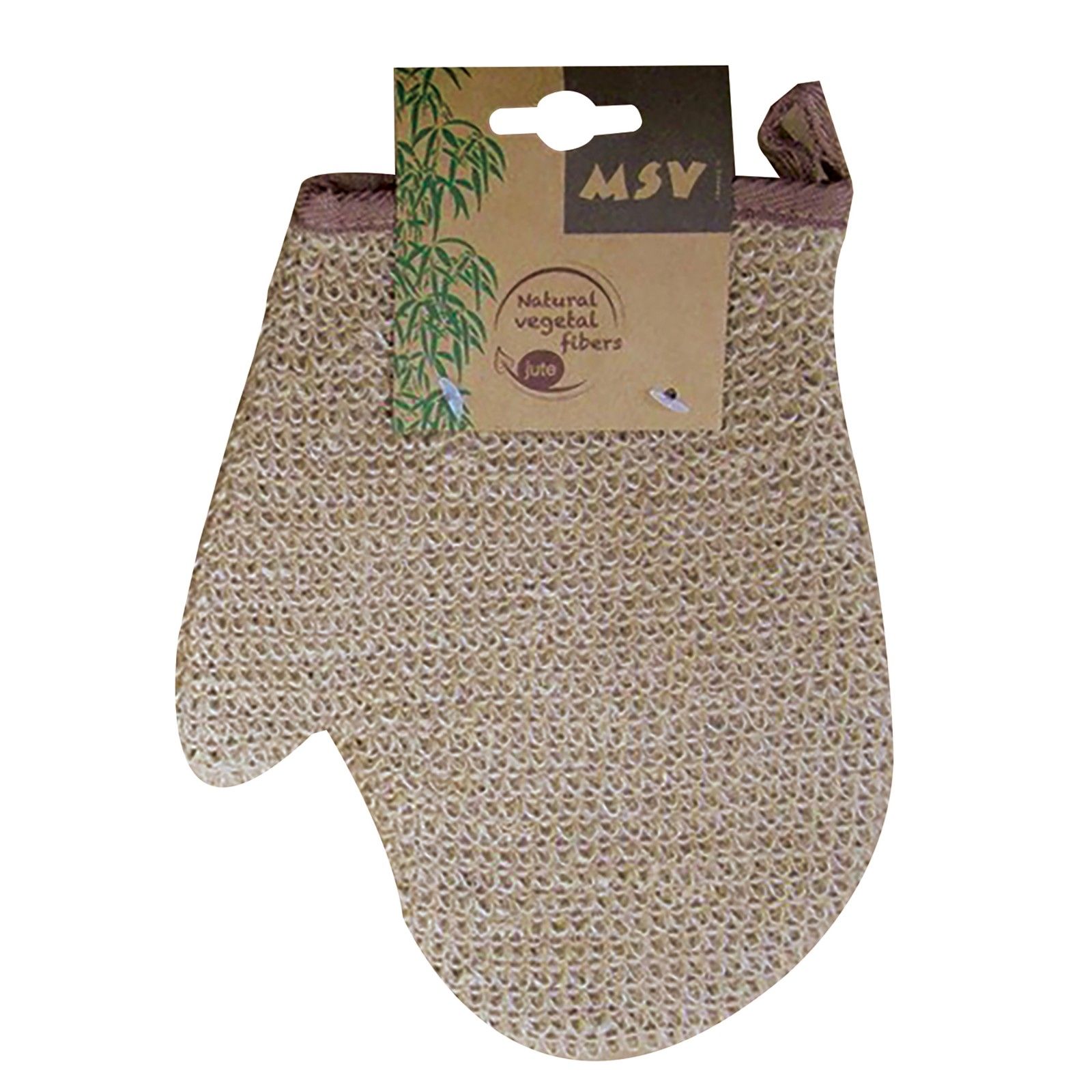 Gant de bain exfoliant en jute MSV