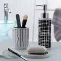 Distributeur de savon Céramique TRAIT Noir & Blanc Spirella