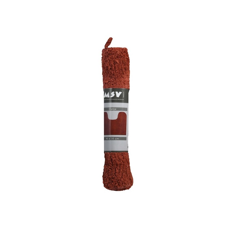 MSV Badematte Waschbecken & WC Baumwolle 45x35cm Terrakotta
