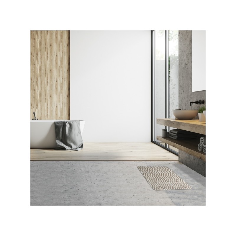 Microfiber bath mat 50x80cm Wave Taupe MSV