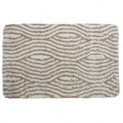 MSV Badematte Mikrofaser 50x80cm Wave Taupe