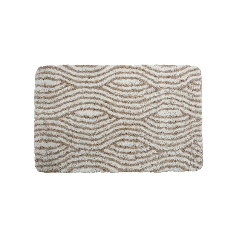 Tappetino da bagno in microfibra 50x80 cm Onda Tortora MSV