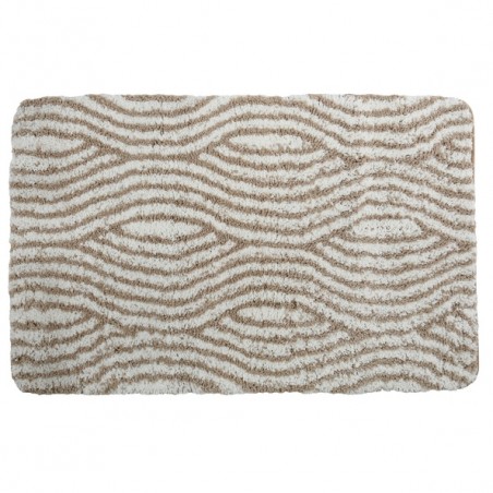 MSV Badematte Mikrofaser 50x80cm Wave Taupe