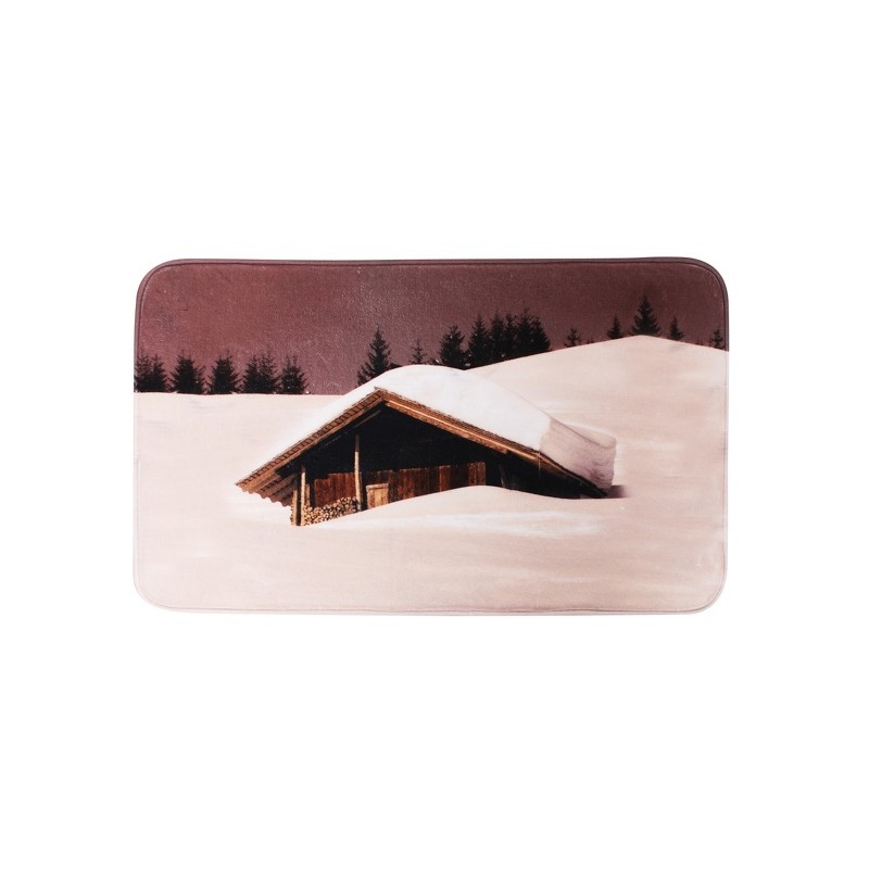 MSV Badematte Mikrofaser 45x75cm Cottage Sepia