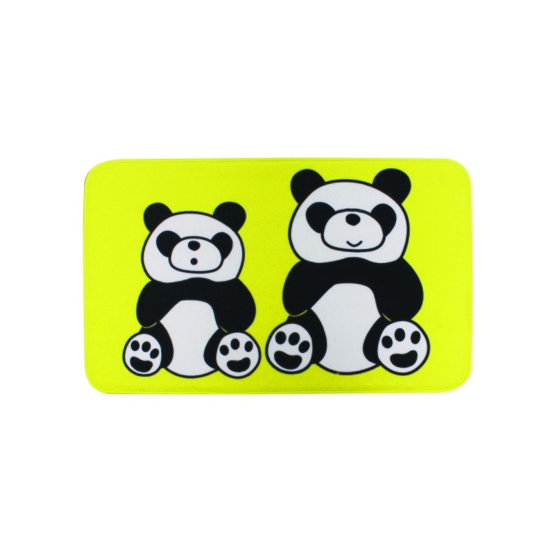 MSV Badematte PANDA Mikrofaser 45x75cm Gelb