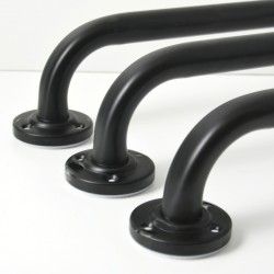 MSV Richt- oder Stützstange Stahl 60 cm Mattschwarz