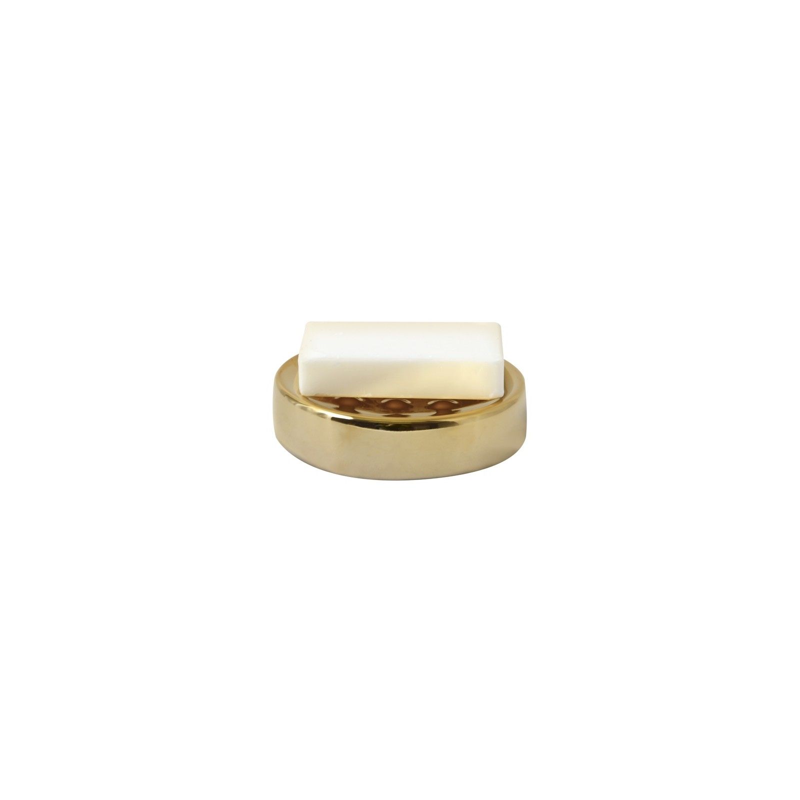 spirella Porte savon céramique TUBE Or brillant Spirella