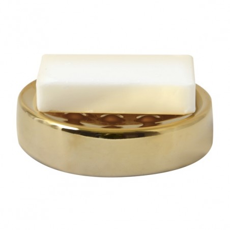 Ceramic shiny gold TUBE soap dish Spirella