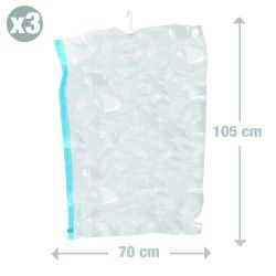 Set de 3 Fundas de Ropa Vacías Air para Colgar Transparente MSV