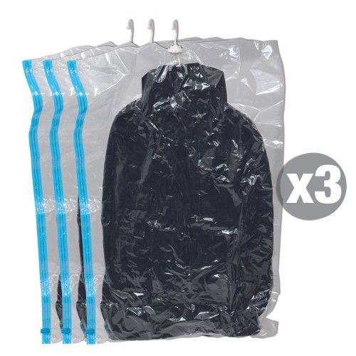 MSV Set of 3 Clear Hanging Garment Covers