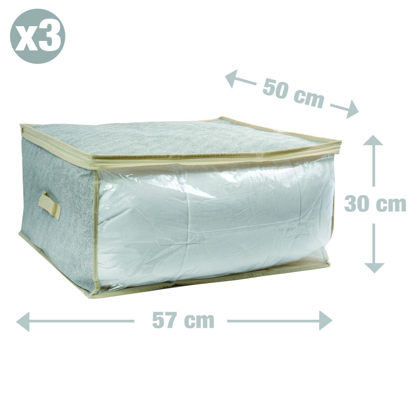 Lot de 3 housses pour couette MSV