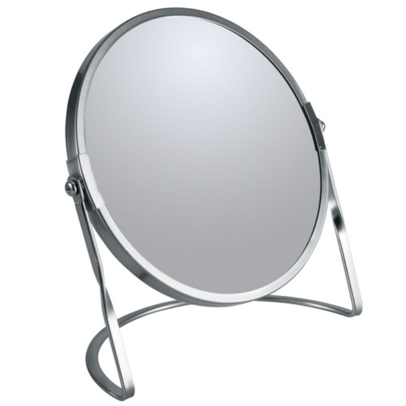 Magnifying mirror on stand Steel AKIRA Brushed Spirella