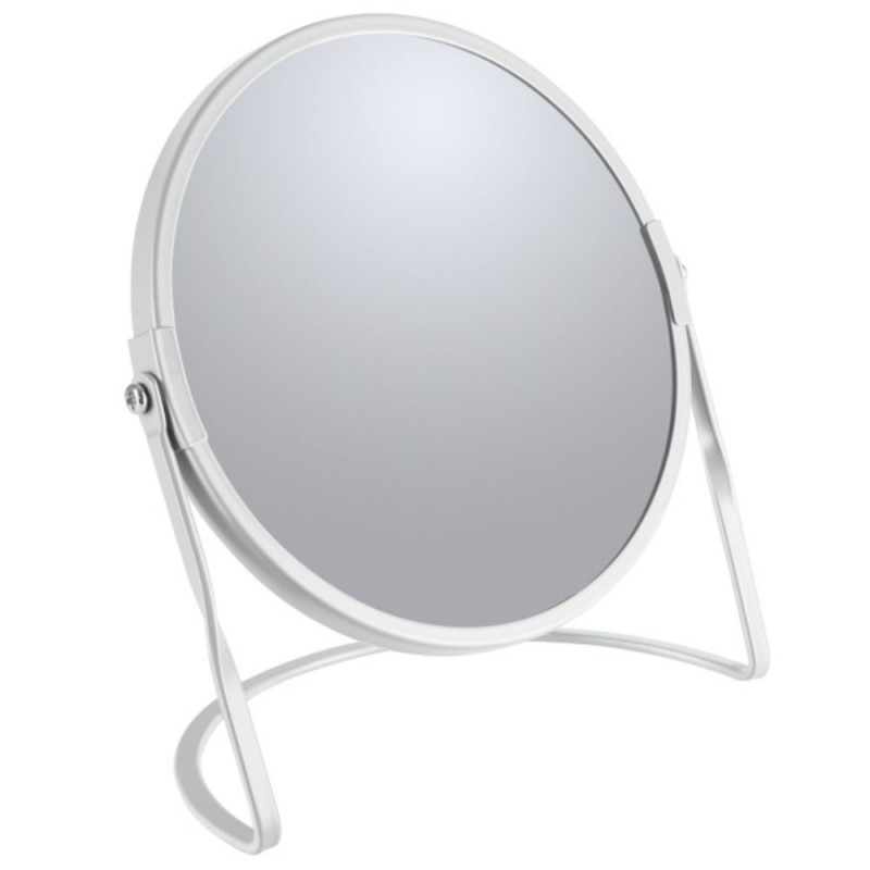 Magnifying mirror on base Steel AKIRA Matt white Spirella