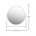 Miroir grossissant sur pied Acier AKIRA Blanc mat Spirella
