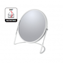 Miroir grossissant sur pied Acier AKIRA Blanc mat Spirella