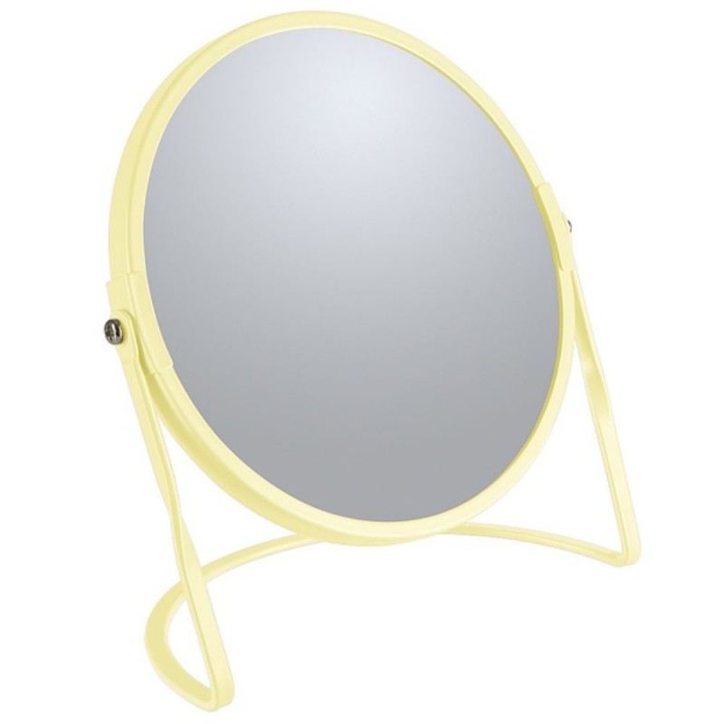 Magnifying mirror on base Steel AKIRA Matt yellow Spirella