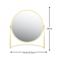 Miroir grossissant sur pied Acier AKIRA Jaune mat Spirella