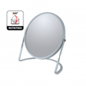 Miroir grossissant sur pied Acier AKIRA Bleu Glacé mat Spirella