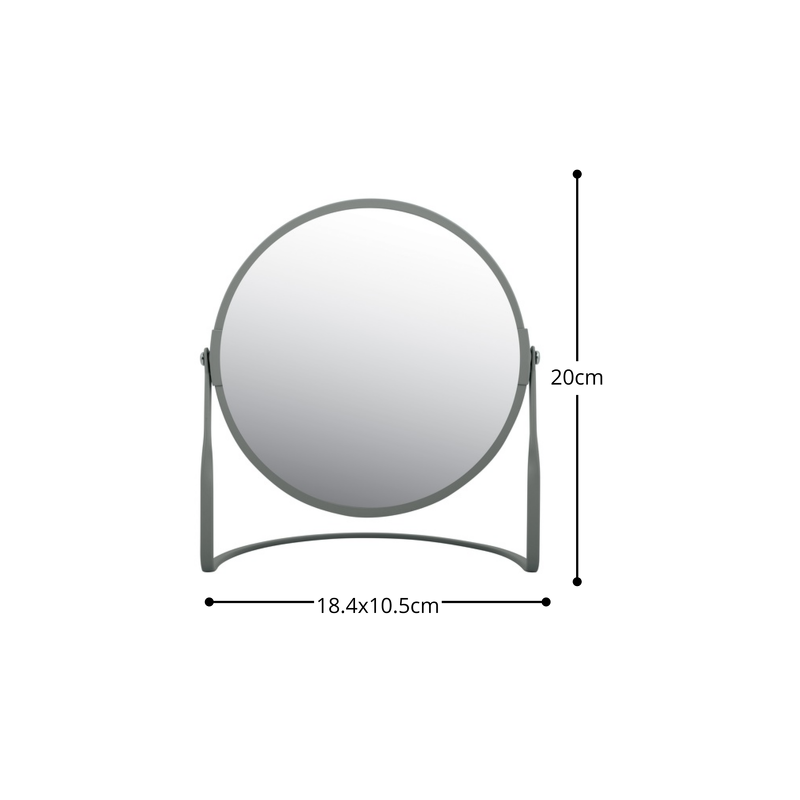 Miroir grossissant sur pied Acier AKIRA Gris mat Spirella