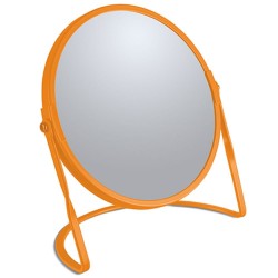 Spirella Miroir grossissant sur pied Acier AKIRA Orange Mat