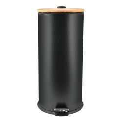 Poubelle Adonis noir matt 30L Spirella