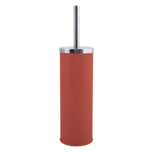 Scopino per WC con supporto in acciaio inox e acciaio terracotta MSV