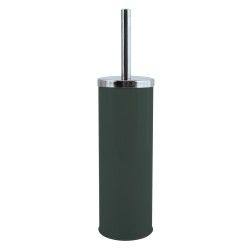 Scopino per WC con supporto in acciaio inox e acciaio verde scuro MSV