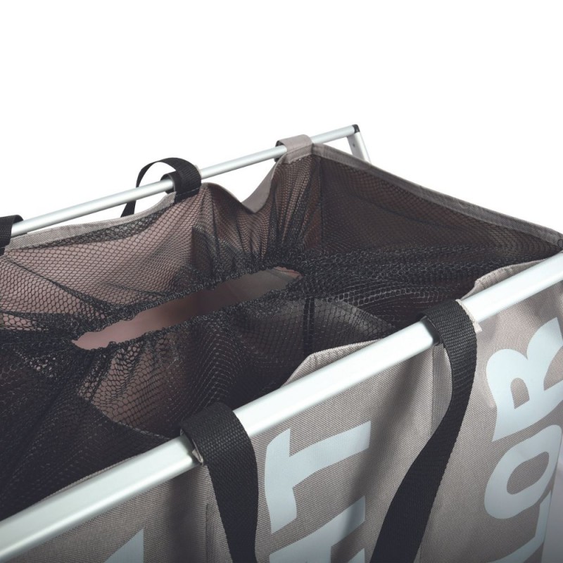 Panier à  linge 3 compartiments DARK LIGHT COLOR (3x30L) Taupe MSV
