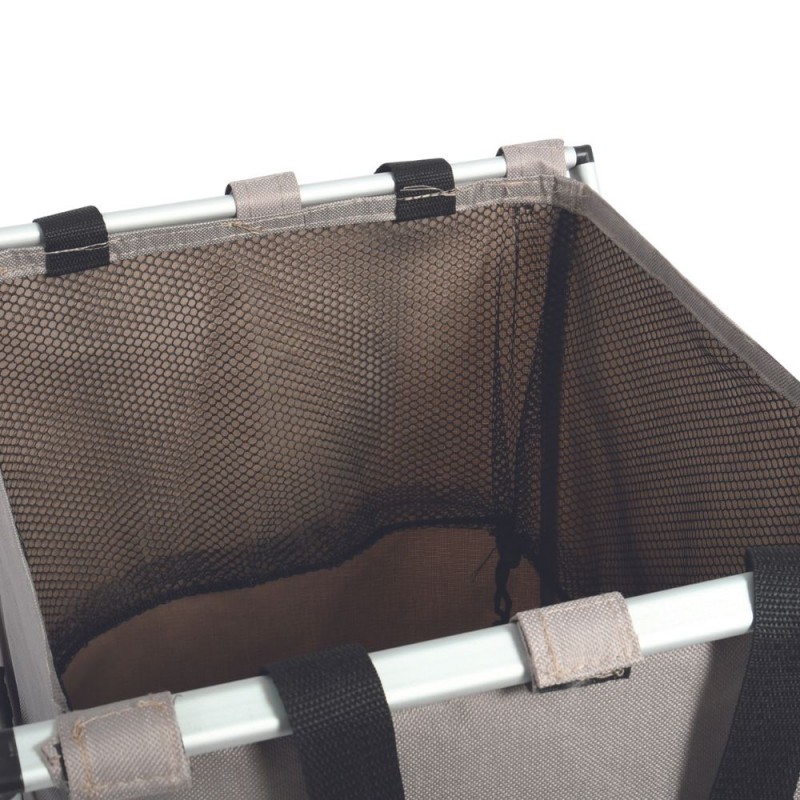 Laundry basket 2 compartments DARK LIGHT (2x40L) Taupe MSV