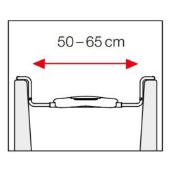 Grand siège télescopique de baignoire inoxydable Blanc Spirella