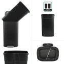 Papelera de cocina con pedal de gran capacidad Acero AKIRA 50L Negro mate Spirella