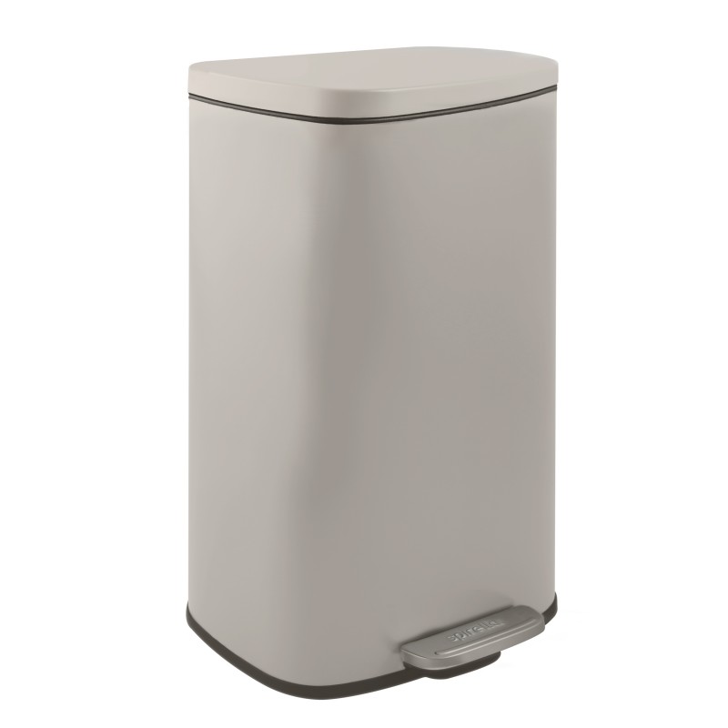 Kitchen Pedal bin Steel AKIRA 30L Matt Taupe Spirella