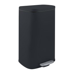 Papelera de Cocina con Pedal Acero AKIRA 30L Negro Mate Spirella