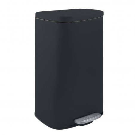 Papelera de Cocina con Pedal Acero AKIRA 30L Negro Mate Spirella