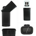 Poubelle à  pédale de cuisine Acier AKIRA 30L Noir mat Spirella
