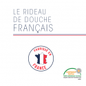 Tenda da doccia francese in poliestere 180x200cm AU FIL DE L'EAU Blu MSV