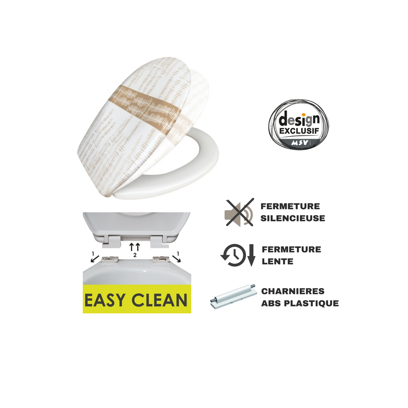 Sedile WC Thermo Dur ONS Beige - Cerniere PS MSV