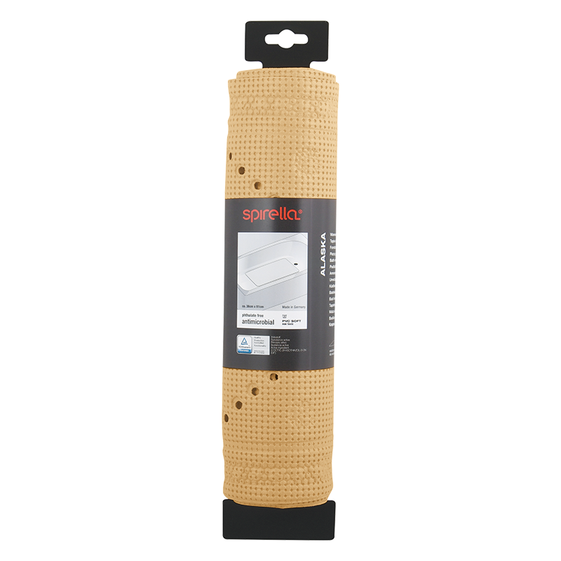 Bathtub mat PVC ALASKA 71x36cm Beige Bahamas Spirella
