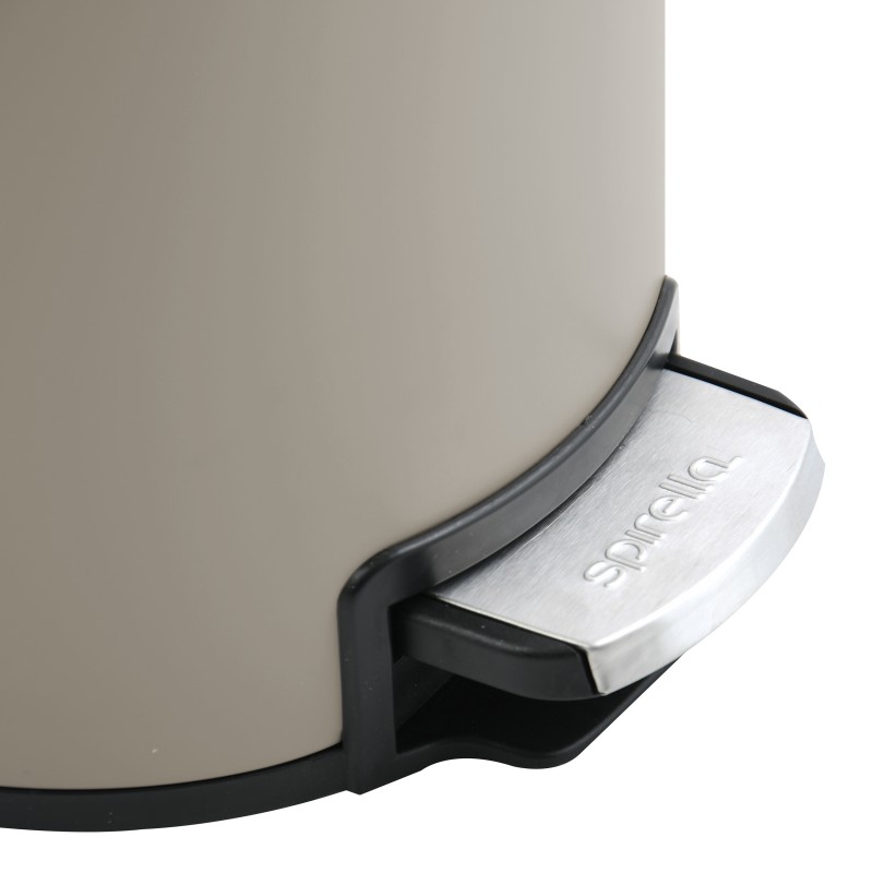 Pedal bin RIKU 3L Stainless Steel Matt Taupe Spirella