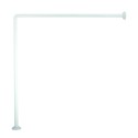 Barra per Tenda doccia angolare componibile da fissare in Alluminio 80x80x80cm Bianco MSV