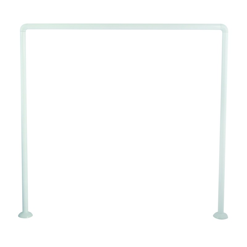 Barra per Tenda doccia angolare componibile da fissare in Alluminio 80x80x80cm Bianco MSV