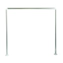 Barre tringle pour rideau de douche d'angle modulable à  fixer 80x80x80cm Inox MSV