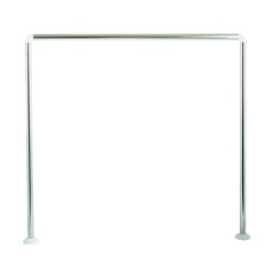 MSV Duschvorhangstangen für zur Befestigung 80x80x80cm Edelstahl