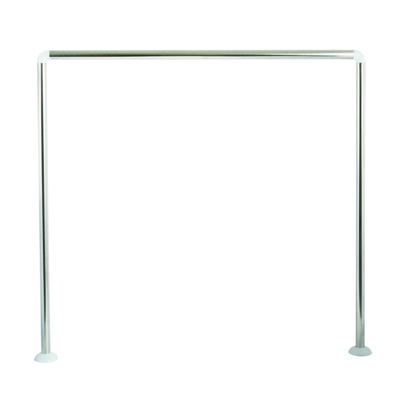 Barra para cortina de ducha modular de esquina para fijar 80x80x80cm Acero inoxidable MSV