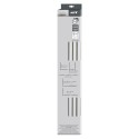 Barre tringle pour rideau de douche d'angle modulable à  fixer 80x80x80cm Inox MSV