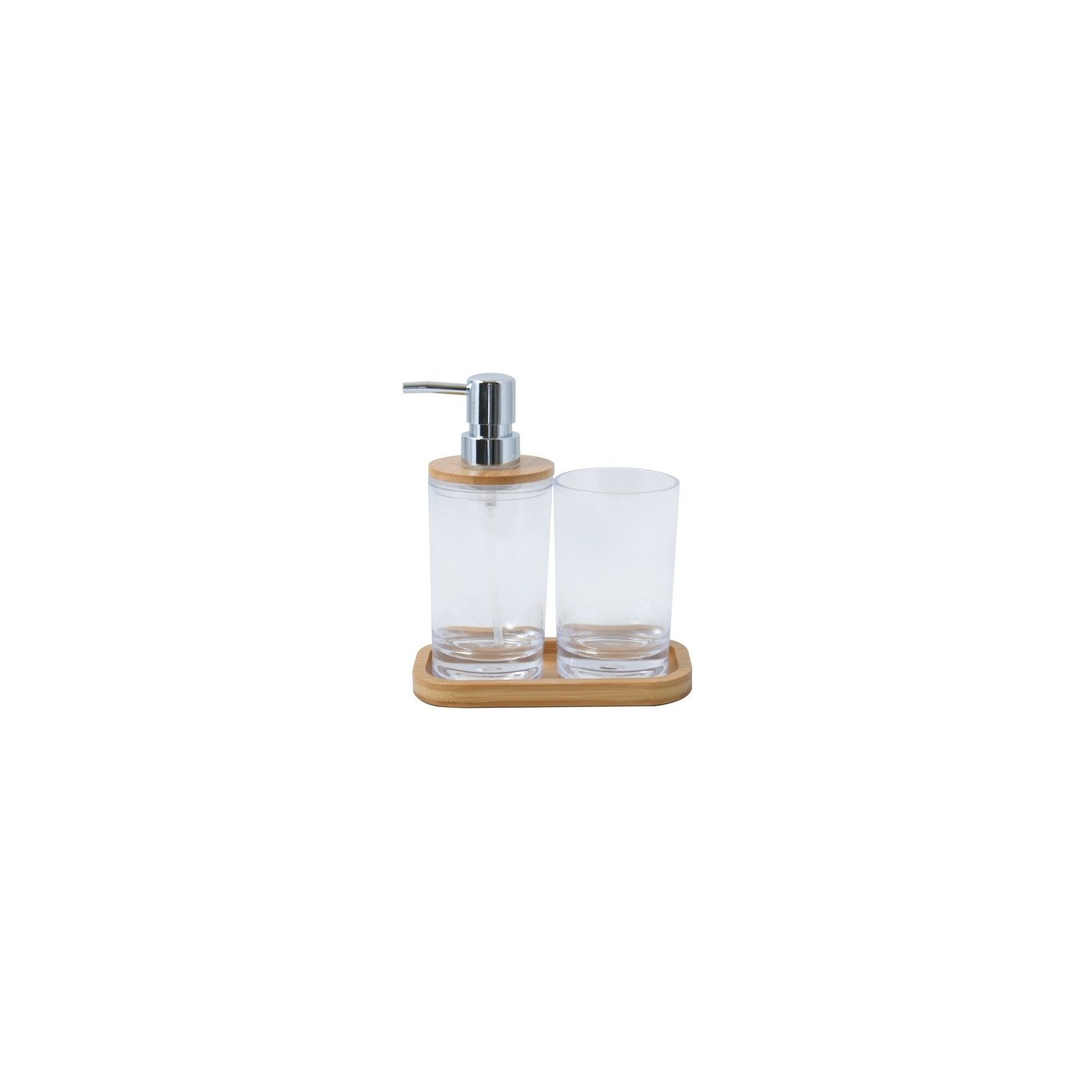 Set of 3 bathroom accessories matEA Transparent MSV