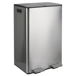 Contenedor de Clasificación Selectiva ALIYA 60L (2x30L) Acero Metalizado Spirella