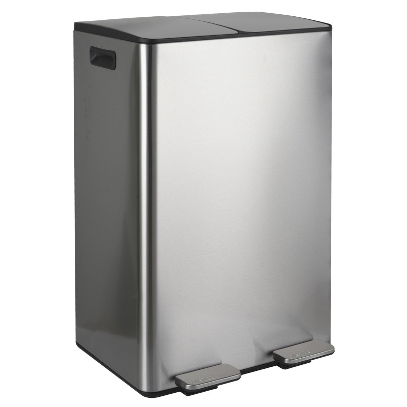 Contenedor de Clasificación Selectiva ALIYA 60L (2x30L) Acero Metalizado Spirella