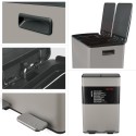 ALIYA Contenedor Selectivo 60L (2x30L) Acero Topo Mate Spirella